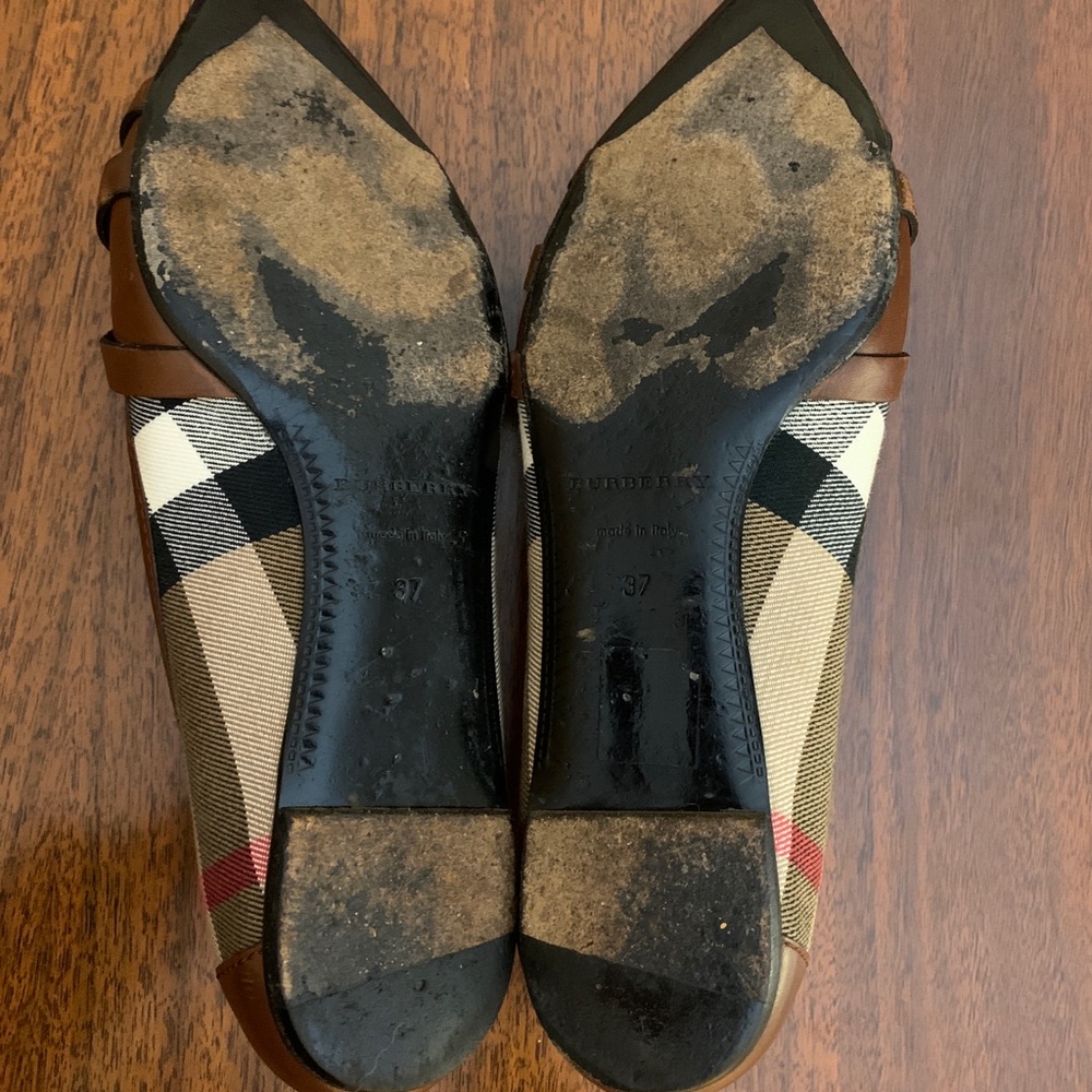 Burberry logo plaid loafers - Picture 4 of 5